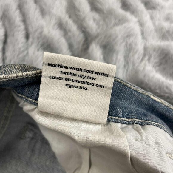 Sneak Peek Jeans Women 7 Boyfriend Distressed Ripped Light Wash Cuffed Denim - Picture 5 of 10